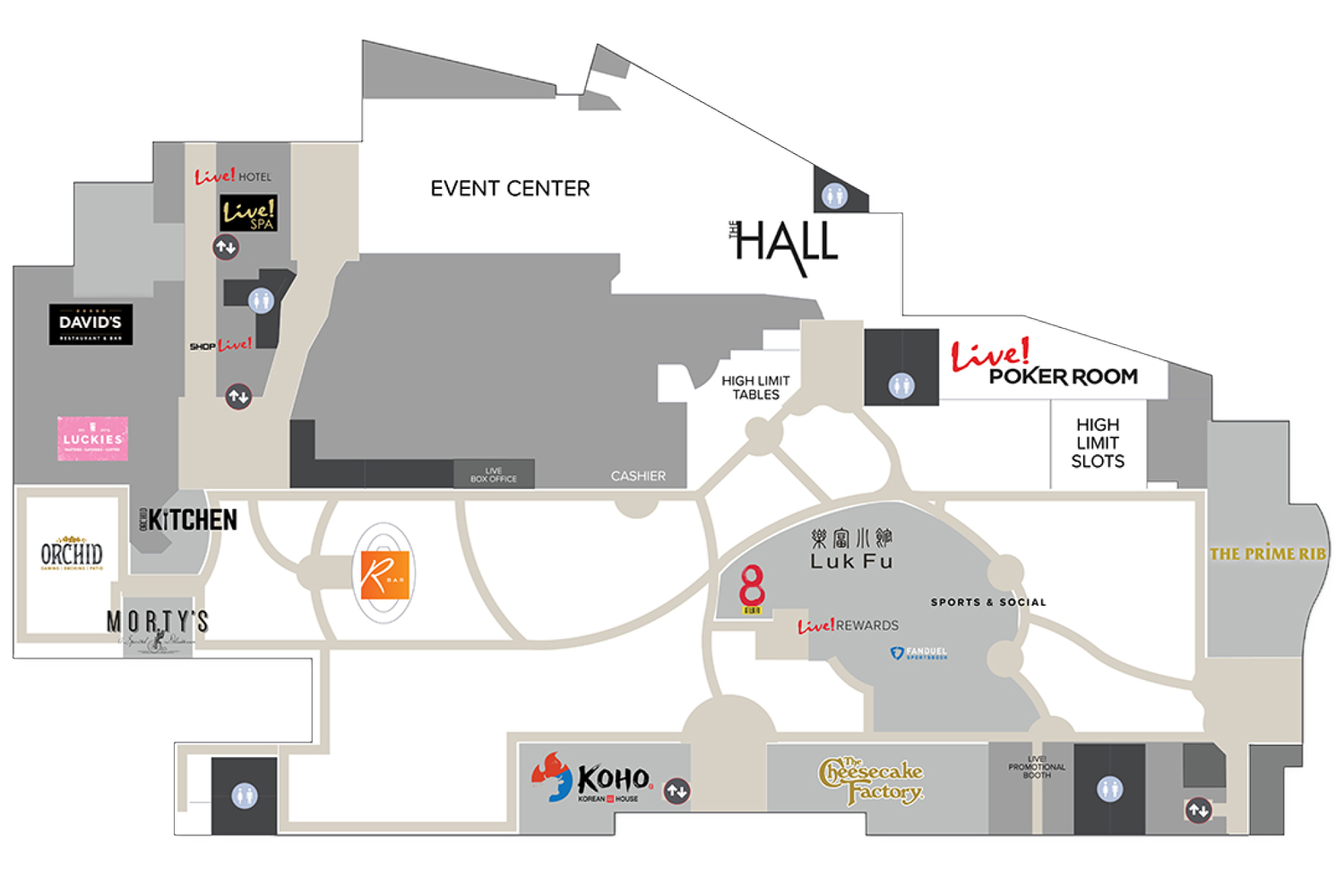 Maryland Live! Event Center floor map